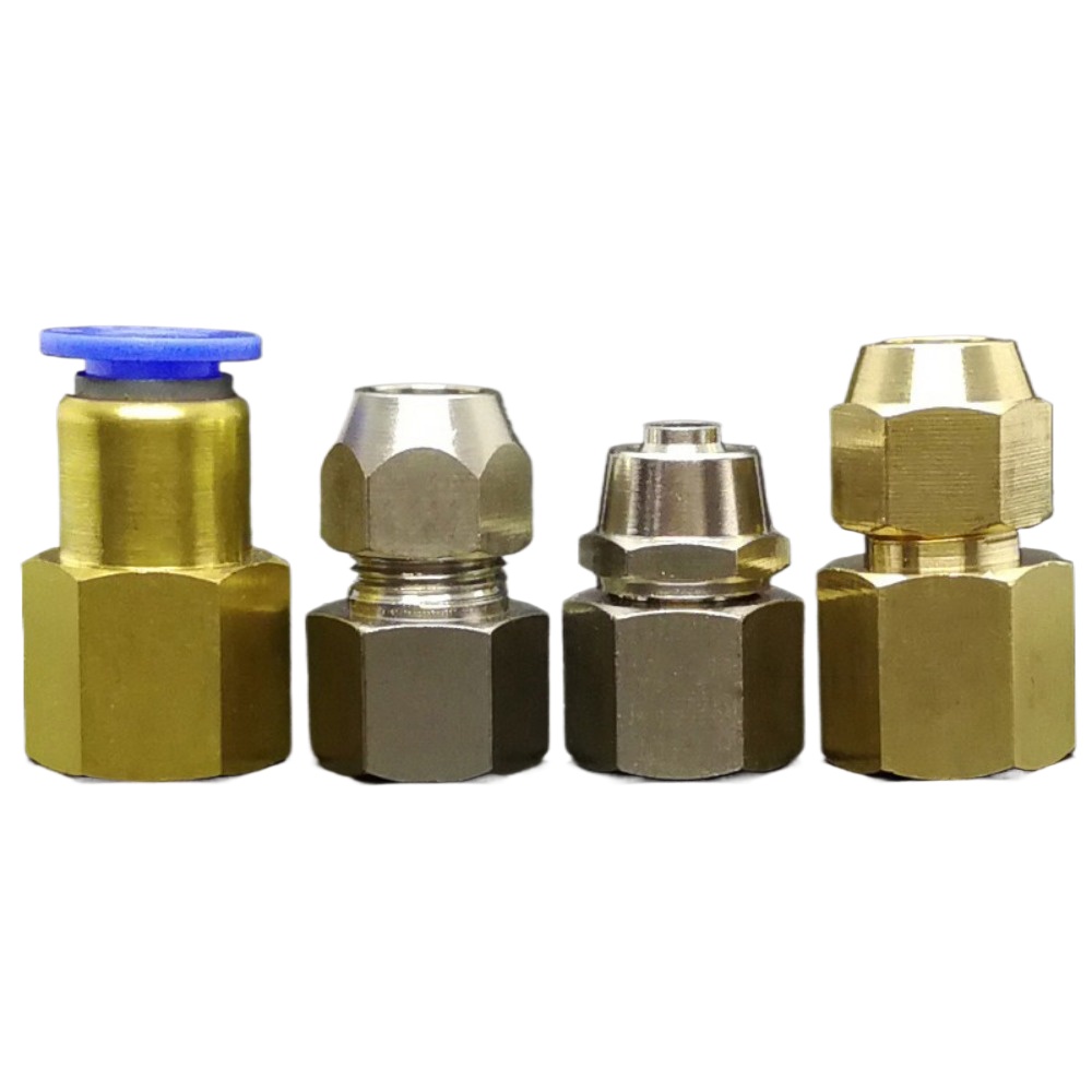 Compression Fitting Brass - M10/12/14/16/18/20 Метрическая внутренняя вставной соединитель, быстроповоротная