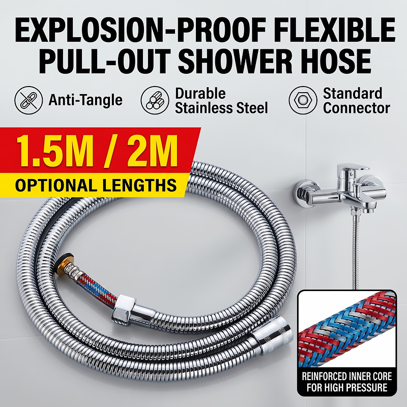 Шланг для душа из нержавеющей  – обзор и цена Flexible Hose Braided